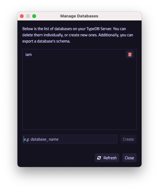 Database Manager with IAM database